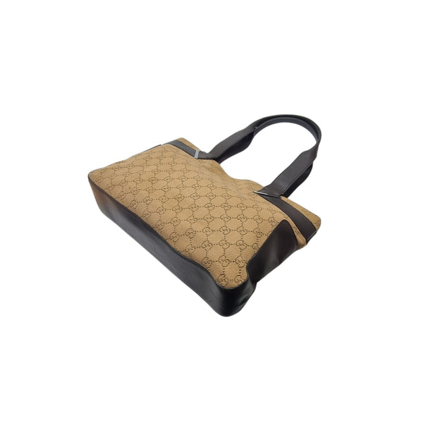 Gucci GG Vintage Canvas Shoulder Bag Shw (Brown)