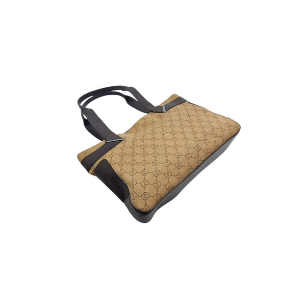 Gucci GG Vintage Canvas Shoulder Bag Shw (Brown)