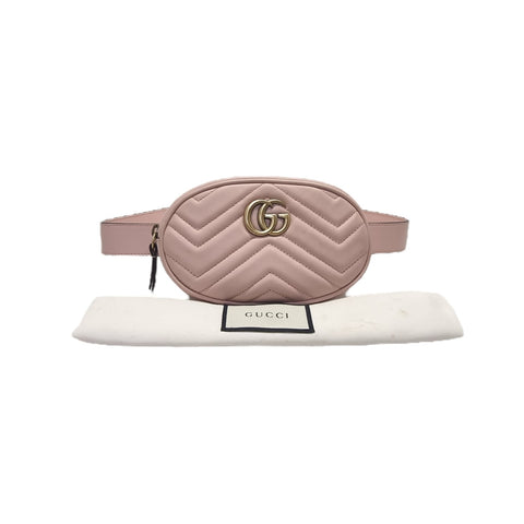 Gucci GG Marmont Oval Waist Bag Ghw (Pink)