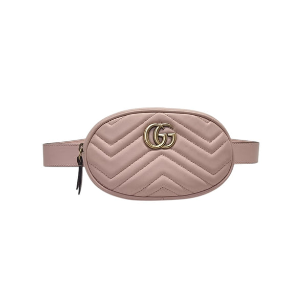 Gucci GG Marmont Oval Waist Bag Ghw (Pink)