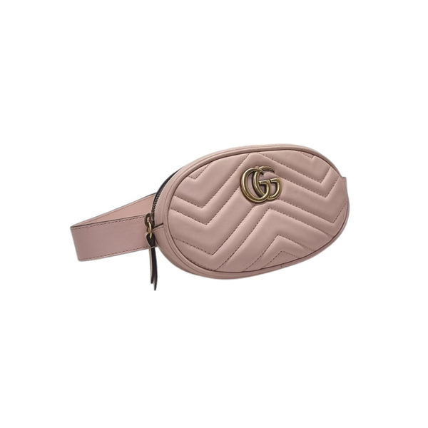 Gucci GG Marmont Oval Waist Bag Ghw (Pink)