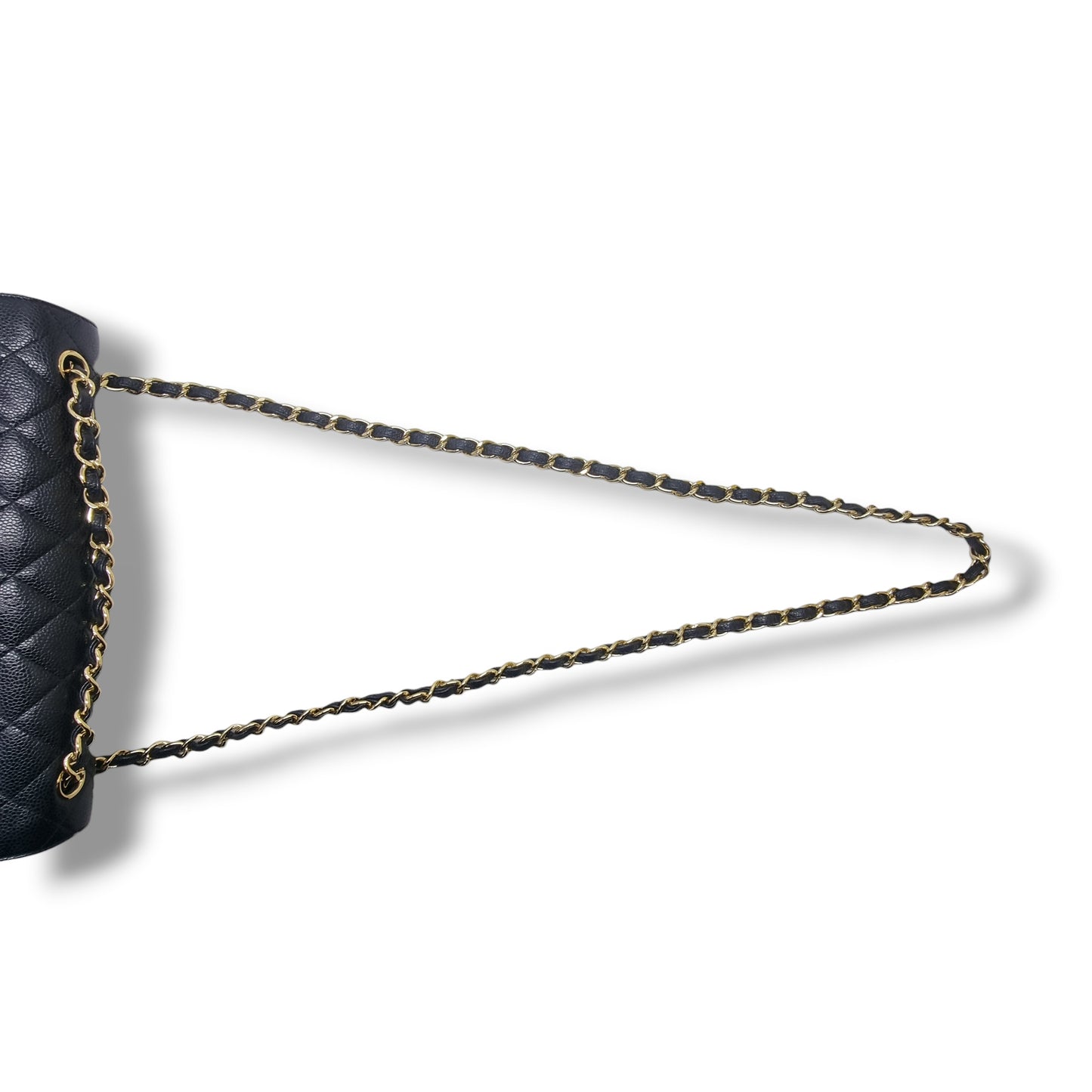 Chanel Classic Jumbo Double Flap Caviar Shw (Black)