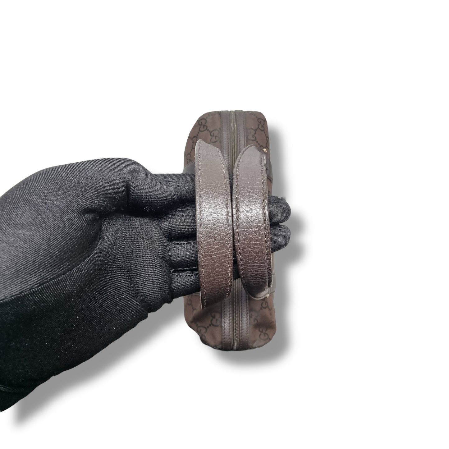 Gucci GG Nylon Boston Bag Ghw (Brown)