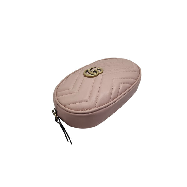 Gucci GG Marmont Oval Waist Bag Ghw (Pink)