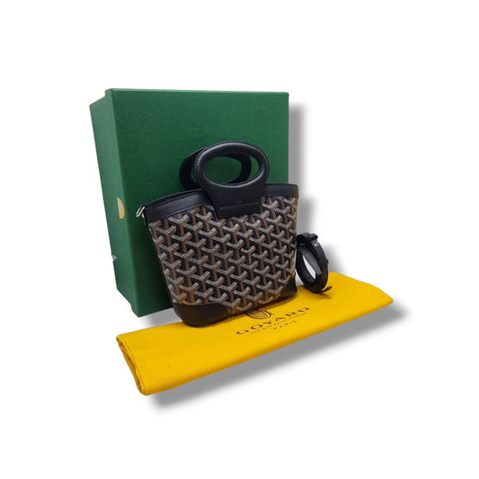 Goyard Beluga Mini Goyardine Canvas Palladium Hardware (Green)