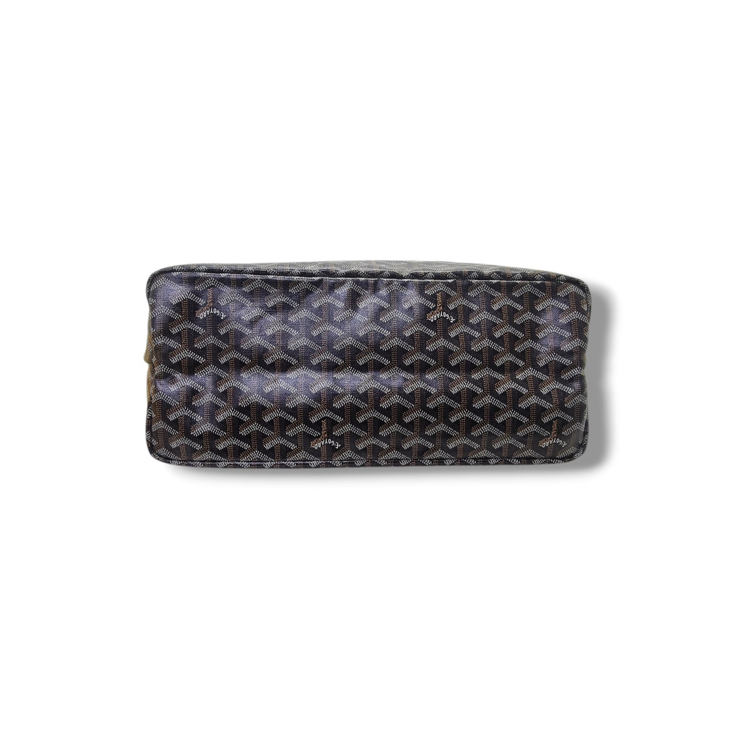 Goyard Saint Louis PM Goyardine Canvas Chevroches Calfskin (Black/Tan)