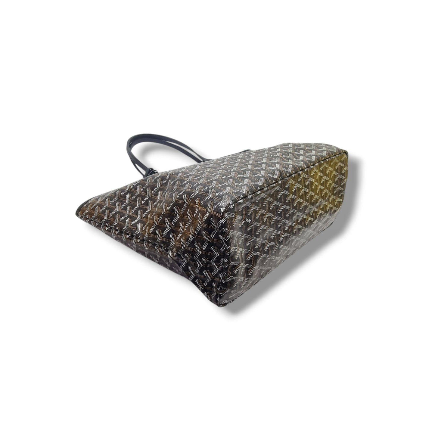 Goyard Saint Louis PM Goyardine Canvas Chevroches Calfskin (Black/Tan)