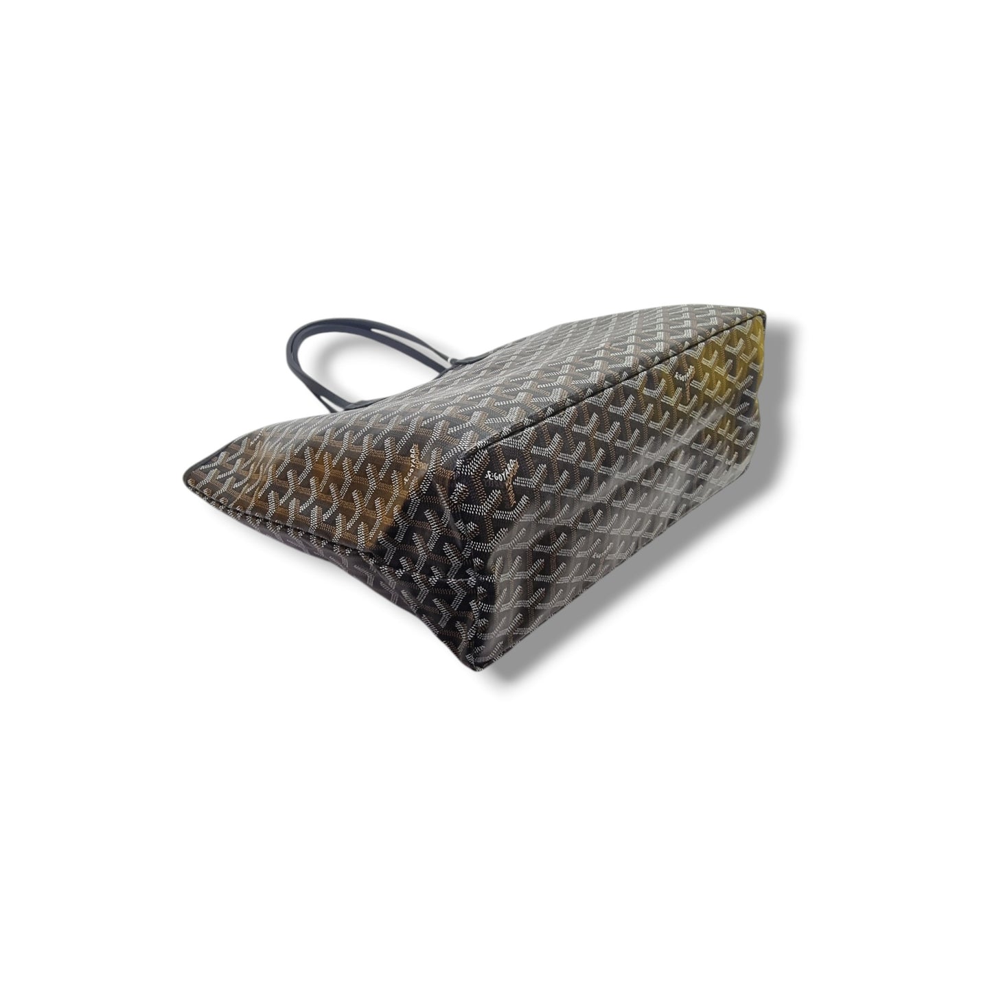 Goyard Saint Louis PM Goyardine Canvas Chevroches Calfskin (Black/Tan)