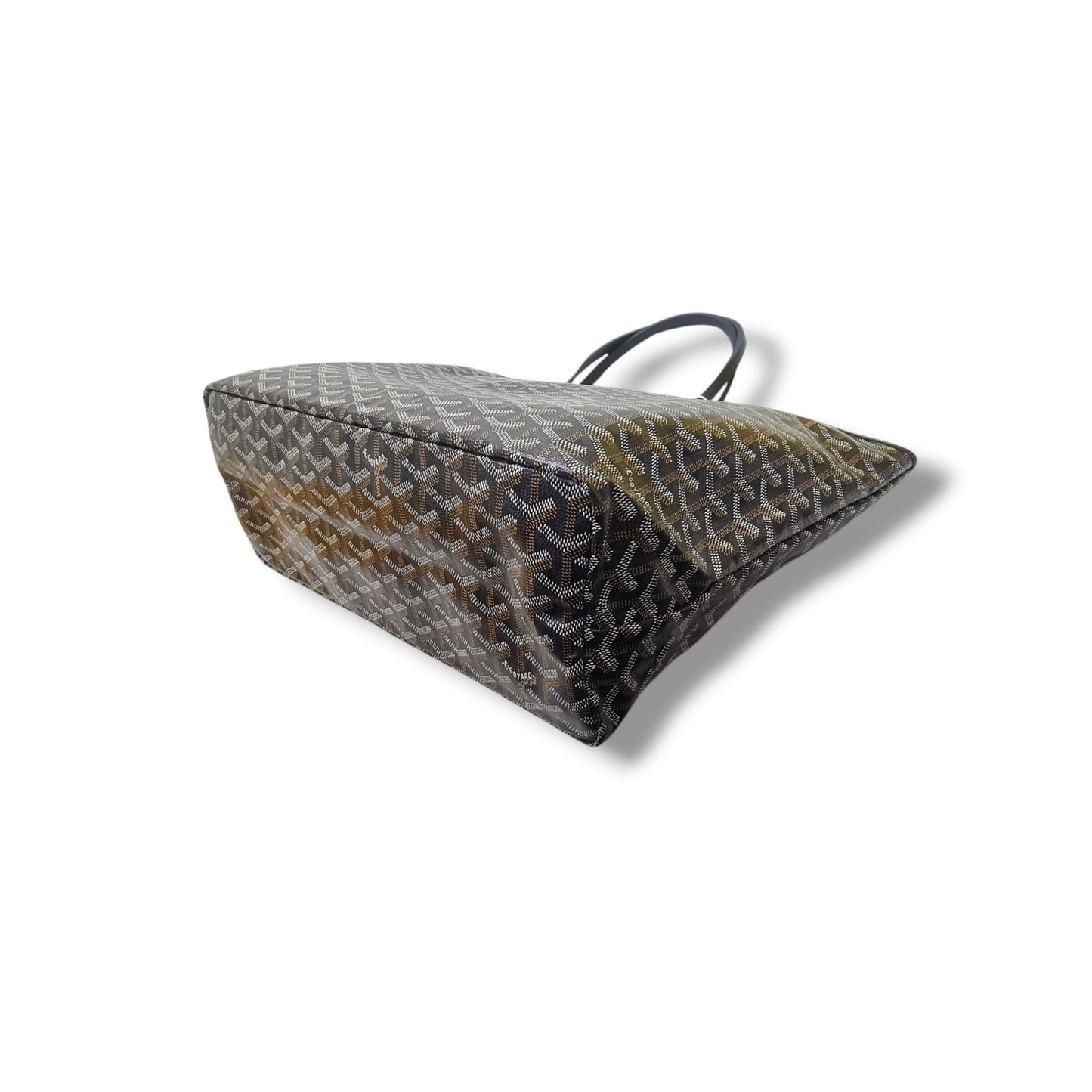 Goyard Saint Louis PM Goyardine Canvas Chevroches Calfskin (Black/Tan)