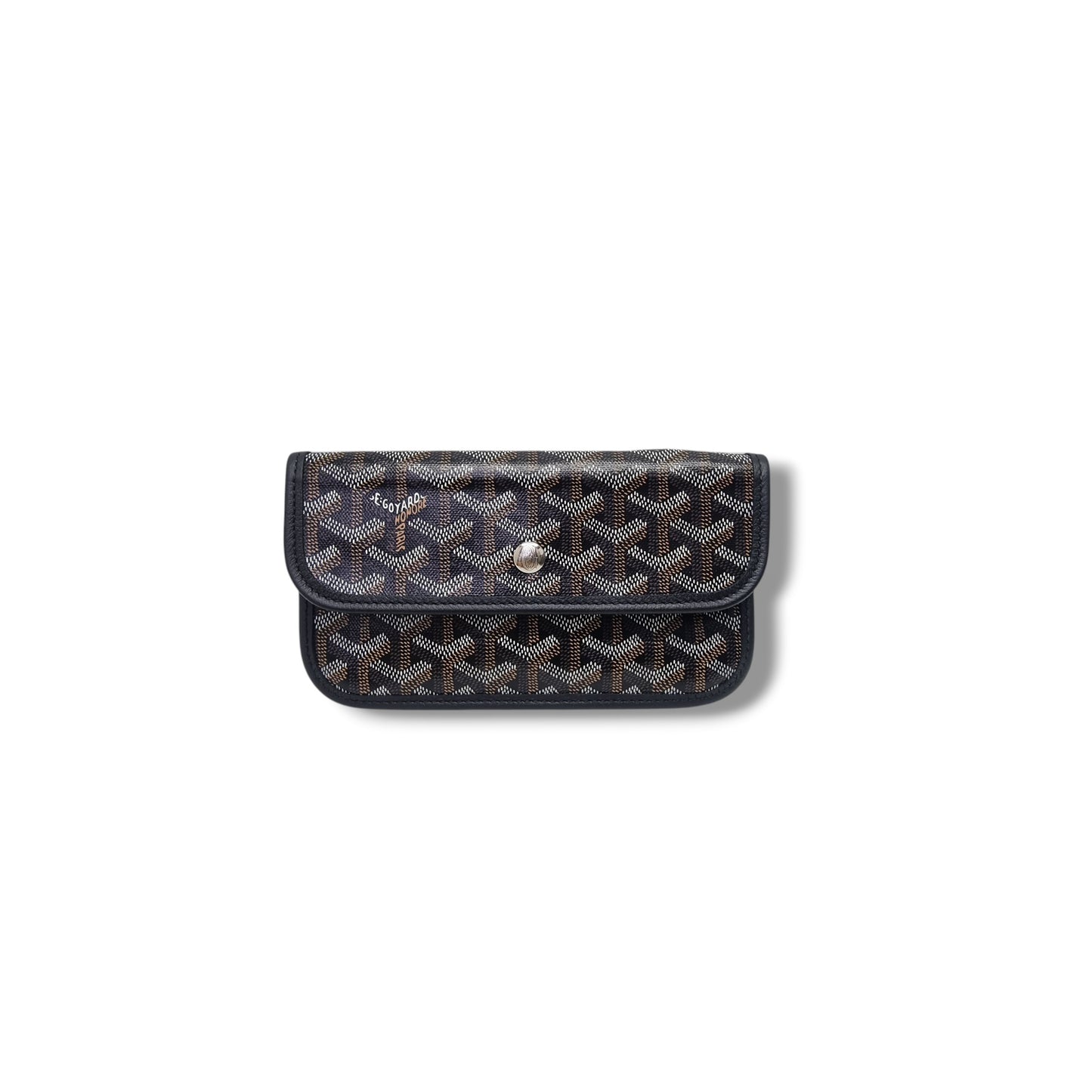 Goyard Saint Louis PM Goyardine Canvas Chevroches Calfskin (Black/Tan)