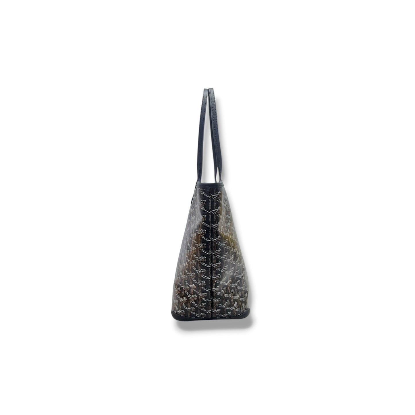 Goyard Artois PM Goyardine Canvas Palladium Hardware (Black/Tan)