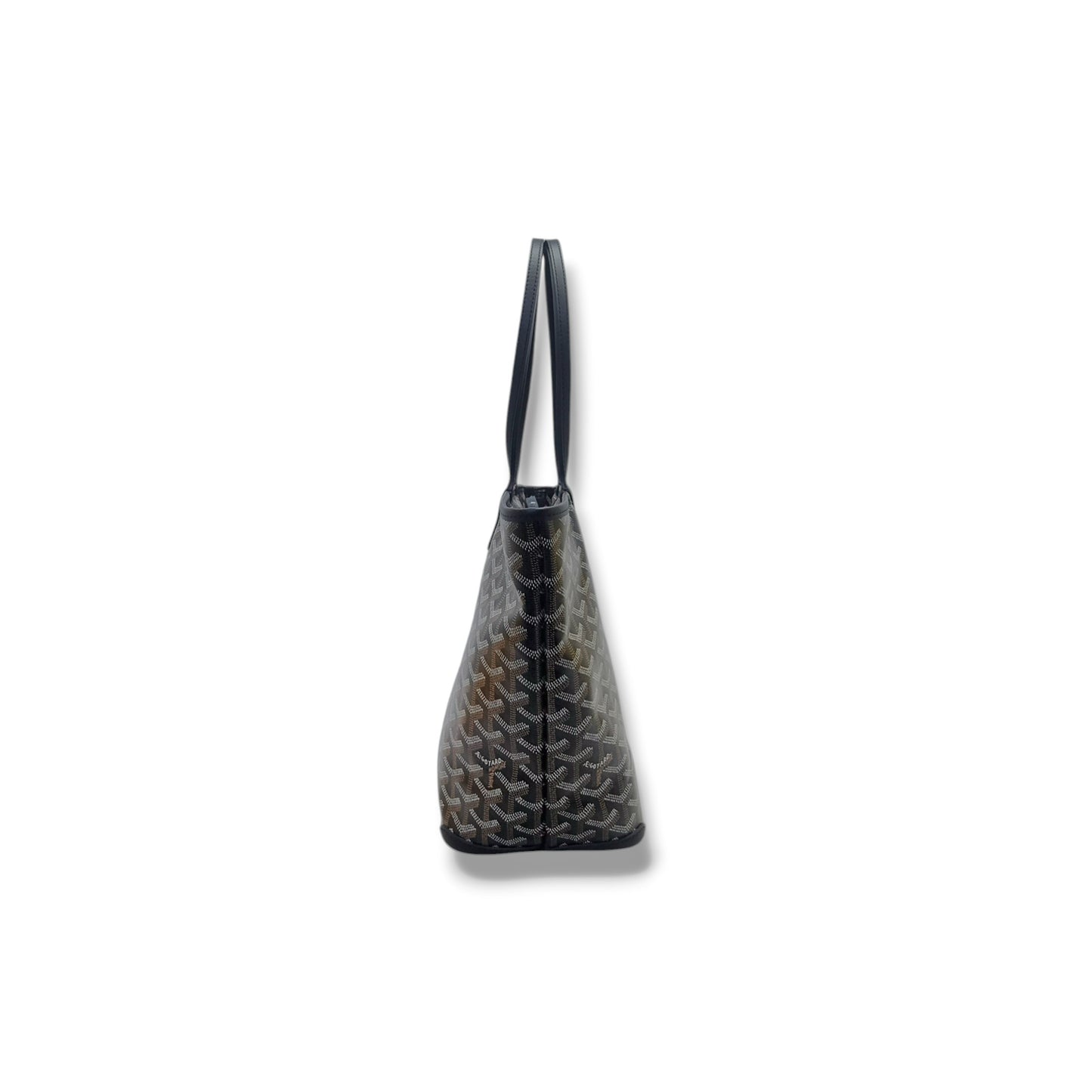 Goyard Artois PM Goyardine Canvas Palladium Hardware (Black/Tan)