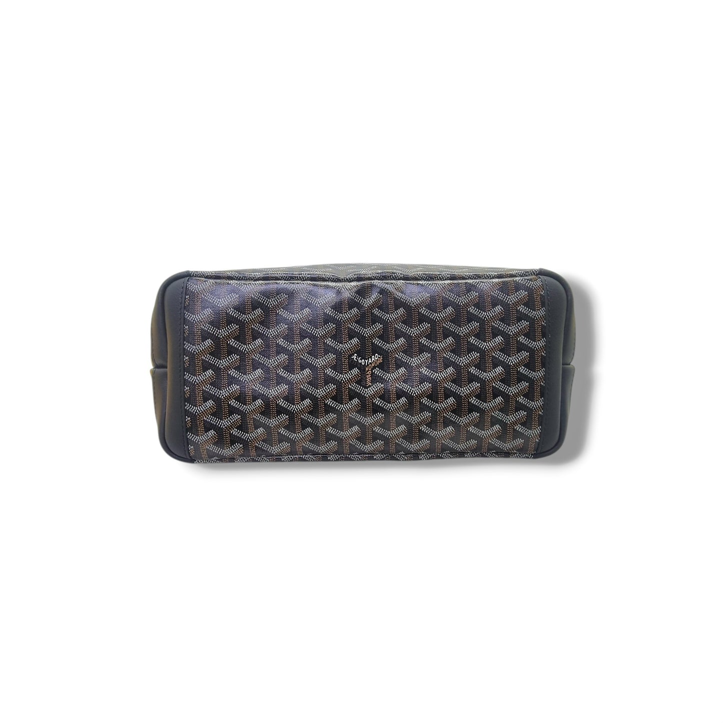 Goyard Artois PM Goyardine Canvas Palladium Hardware (Black/Tan)