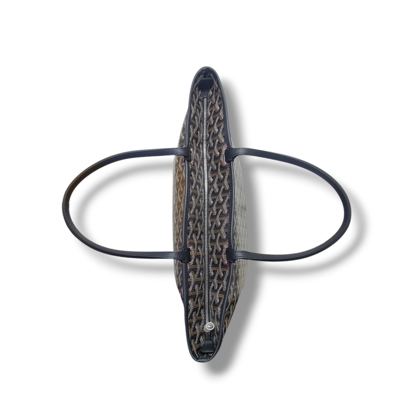 Goyard Artois PM Goyardine Canvas Palladium Hardware (Black/Tan)