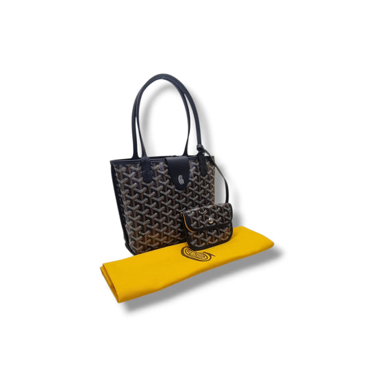 Goyard Anjou Mini Goyardine Canvas (Black/Tan)