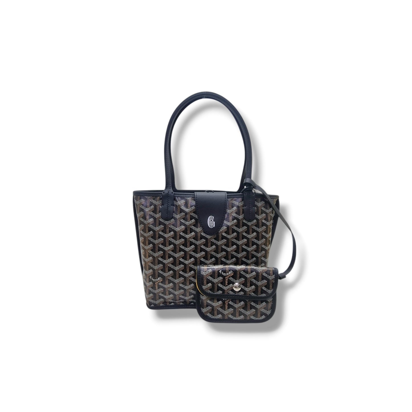Goyard Anjou Mini Goyardine Canvas (Black/Tan)