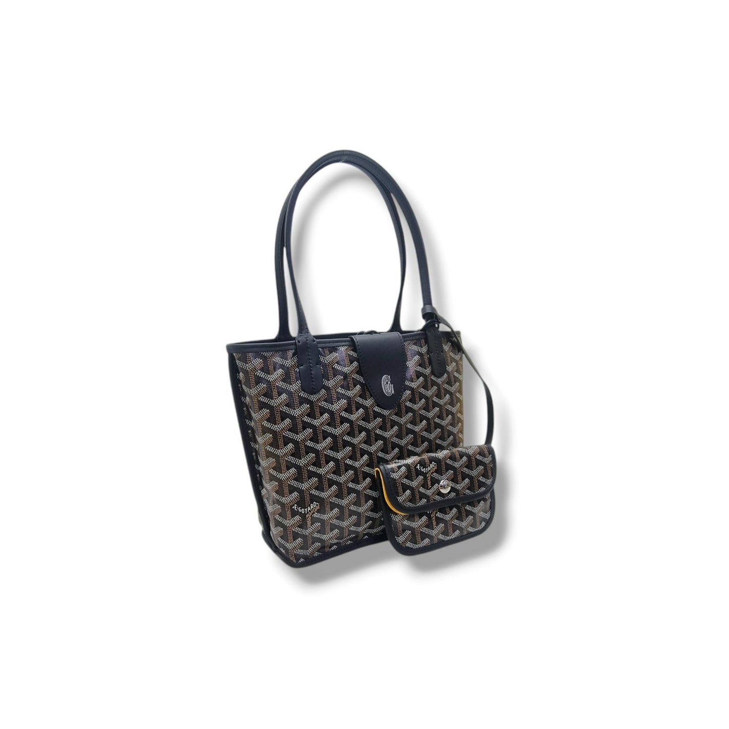 Goyard Anjou Mini Goyardine Canvas (Black/Tan)