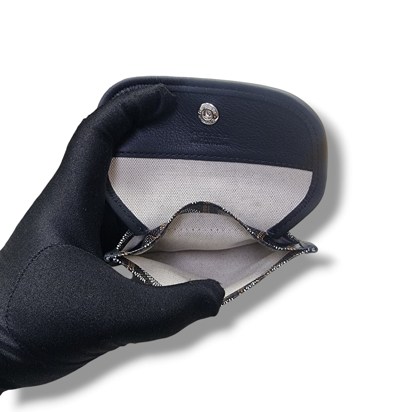 Goyard Anjou Mini Goyardine Canvas (Black/Tan)