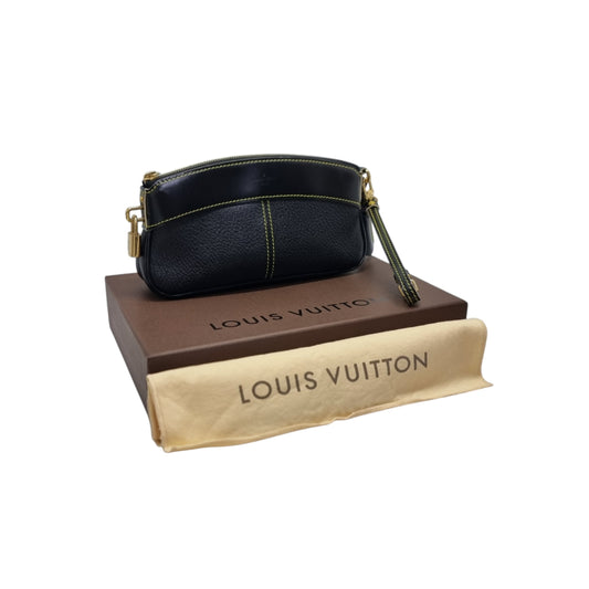 Louis Vuitton Suhali Leather Clutch Ghw (Black)