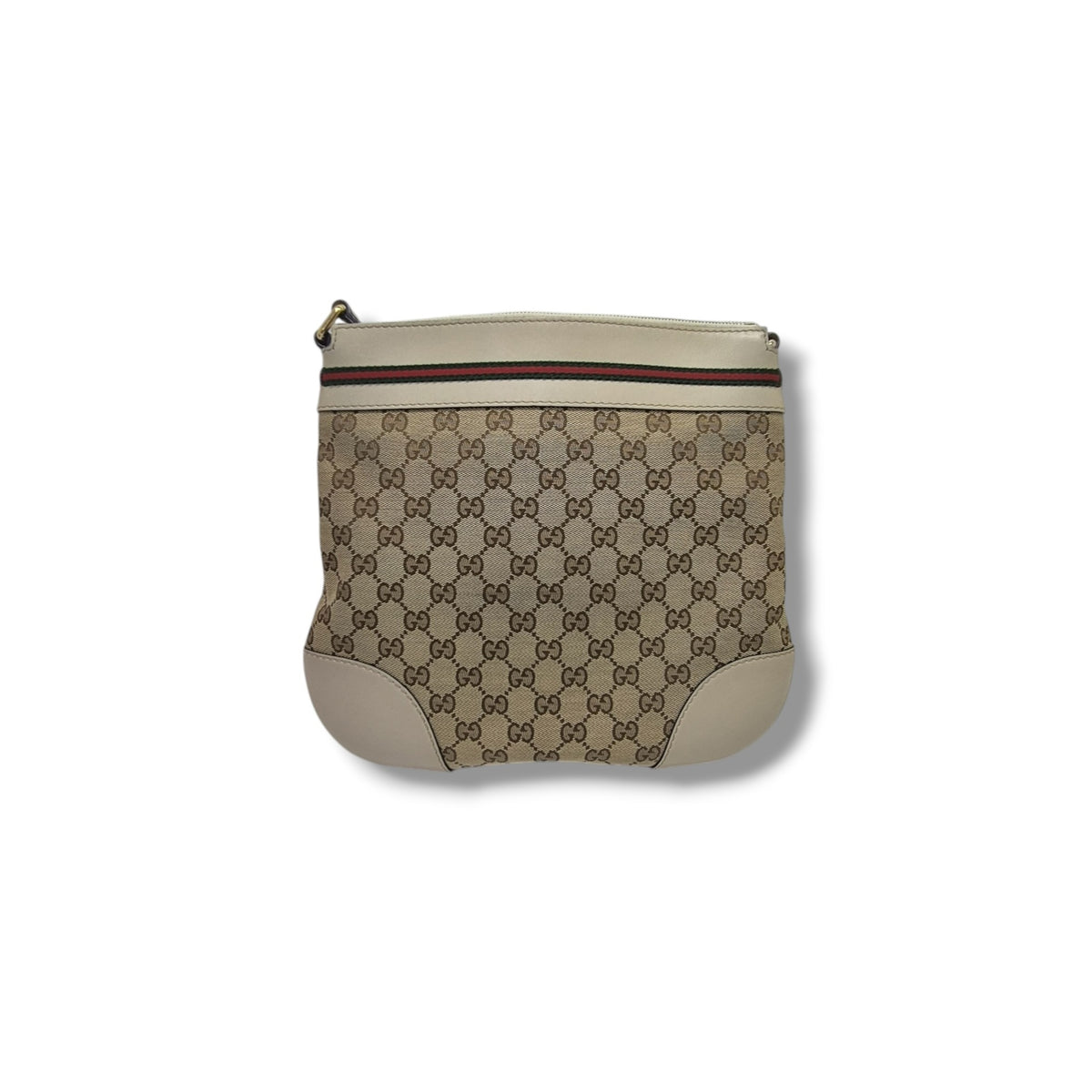 Gucci GG Canvas Web Sherry Line Crossbody Ghw (Beige)