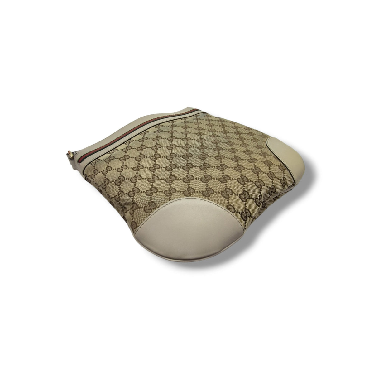 Gucci GG Canvas Web Sherry Line Crossbody Ghw (Beige)