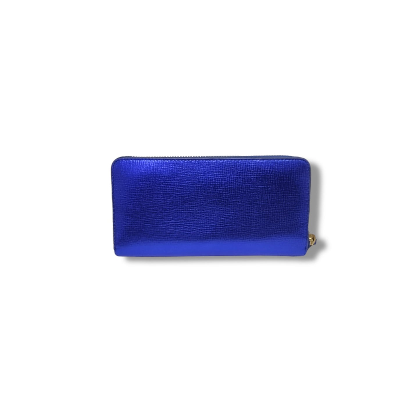 Anya Hindmarch Zippy Wallet Ghw (Electric Blue Metallic Capra)
