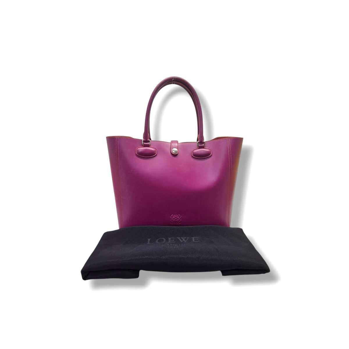 Loewe Leo Leather Tote Shw (Fuchsia/Orange)