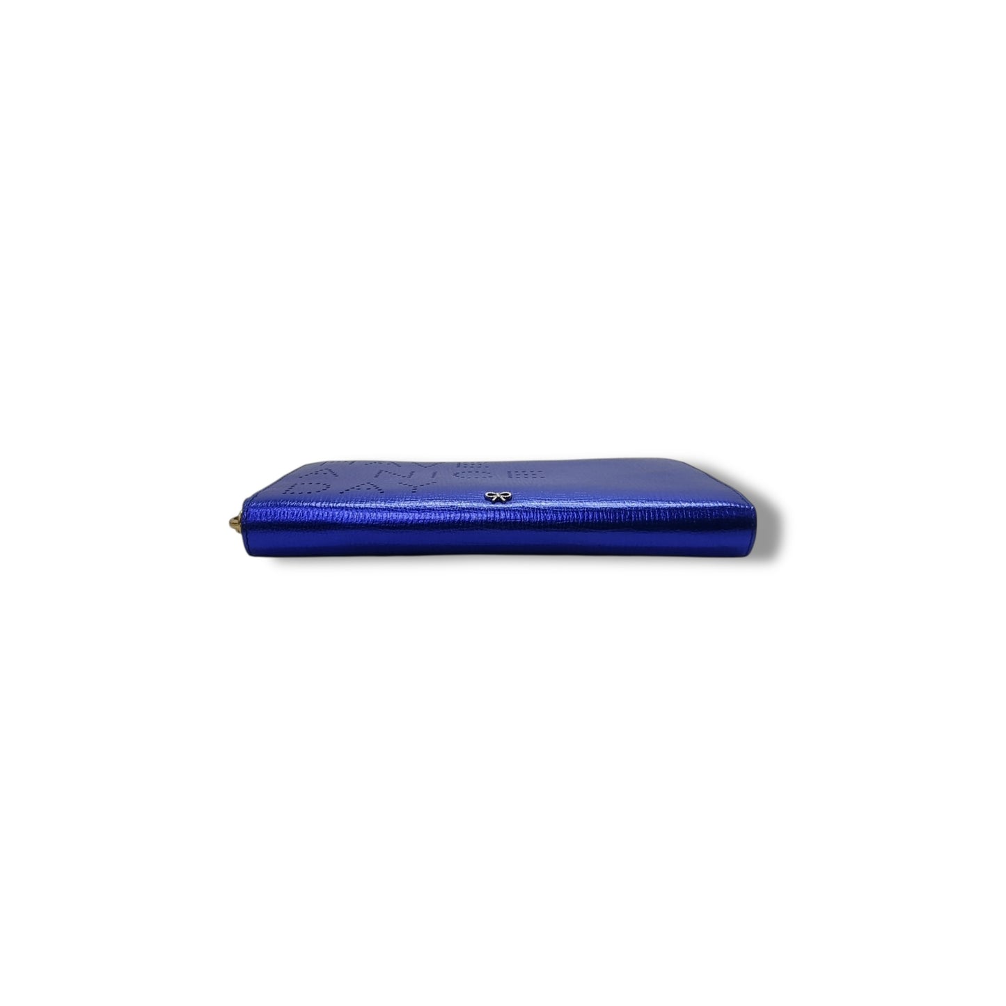 Anya Hindmarch Zippy Wallet Ghw (Electric Blue Metallic Capra)
