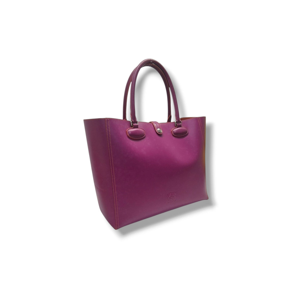Loewe Leo Leather Tote Shw (Fuchsia/Orange)