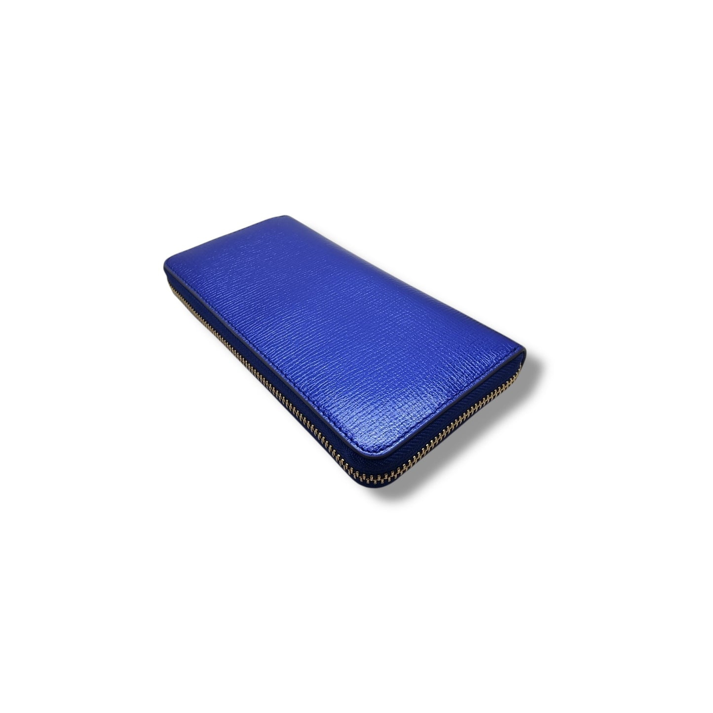 Anya Hindmarch Zippy Wallet Ghw (Electric Blue Metallic Capra)