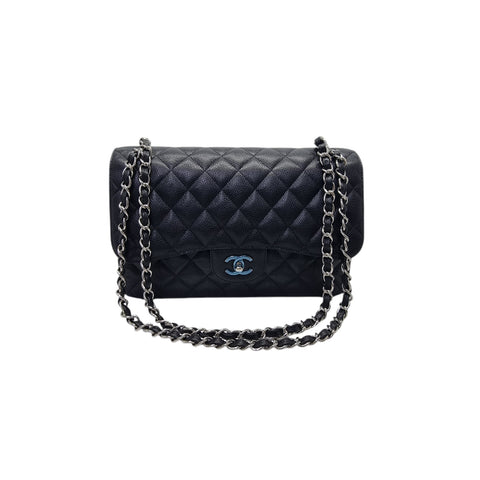 Chanel Jumbo Double Flap Caviar Shw (Black)