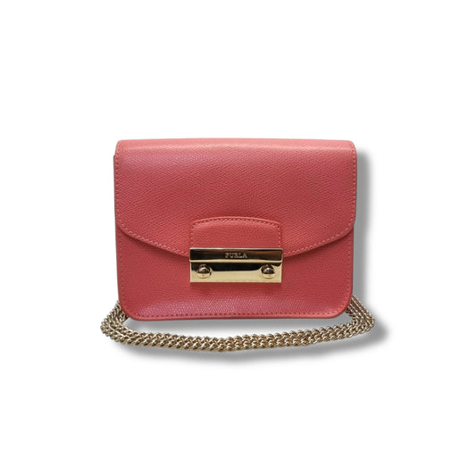 Furla Julia Mini Leather Crossbody Ghw (Pink)