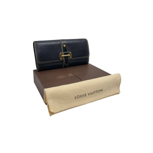 Louis Vuitton Suhali Le Favori Leather Wallet Ghw (Black)