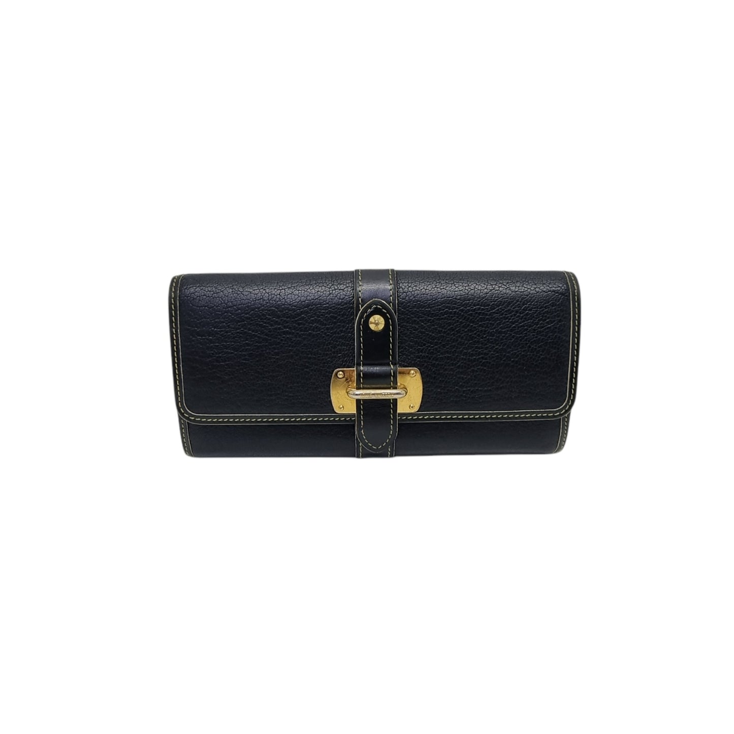 Louis Vuitton Suhali Le Favori Leather Wallet Ghw (Black)