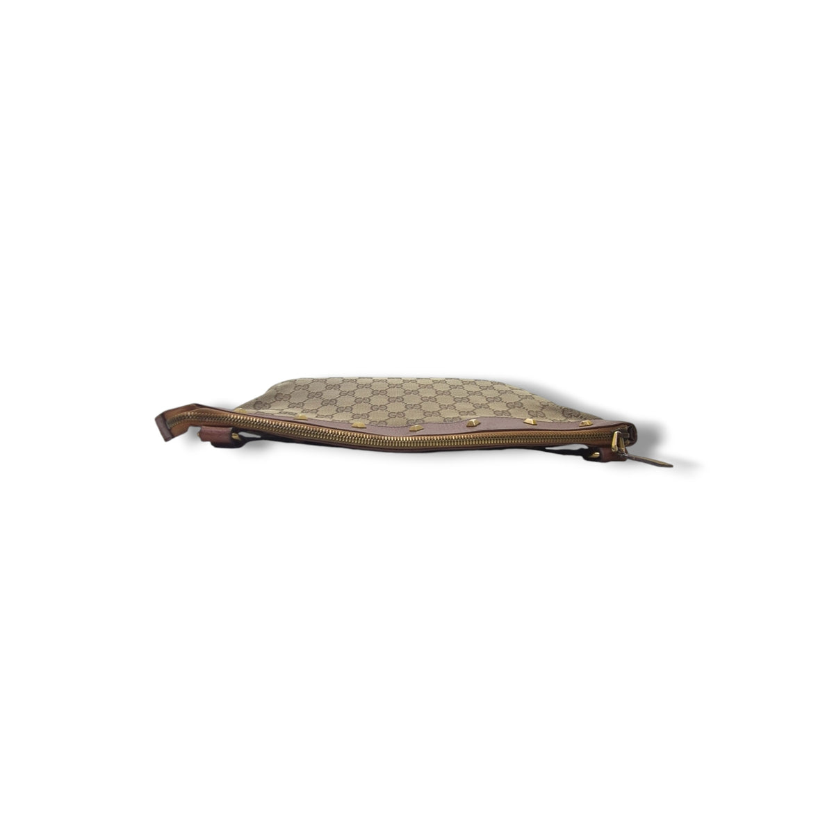 Gucci GG Canvas Stud Crossbody Ghw (Beige/Brown)