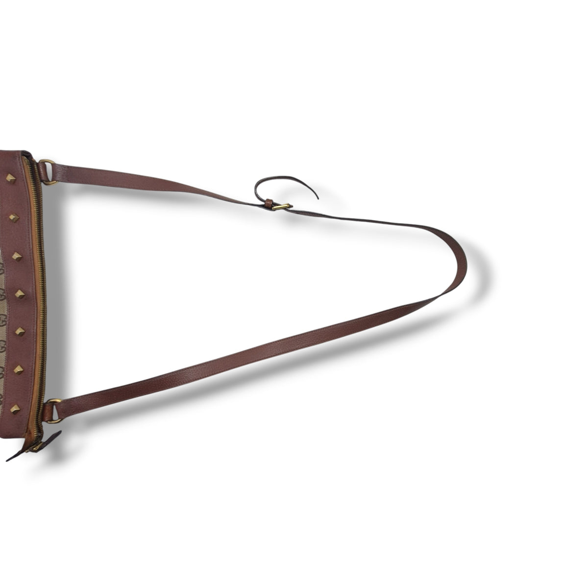 Gucci GG Canvas Stud Crossbody Ghw (Beige/Brown)