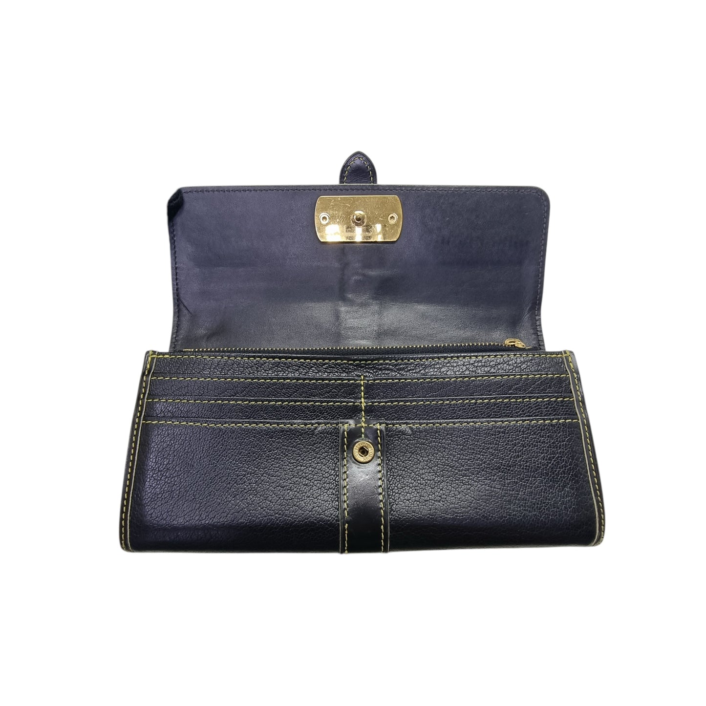 Louis Vuitton Suhali Le Favori Leather Wallet Ghw (Black)
