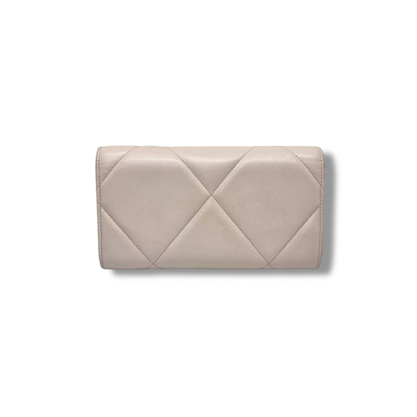 Chanel C19 Flap Wallet Lambskin Ghw (Pink)