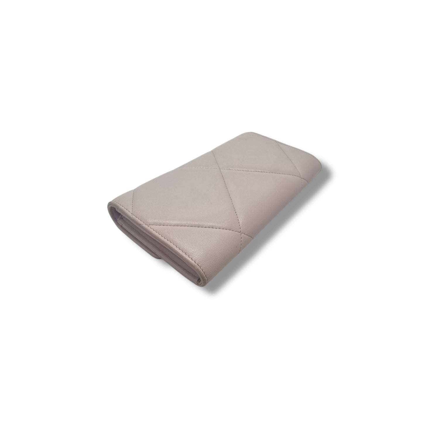 Chanel C19 Flap Wallet Lambskin Ghw (Pink)