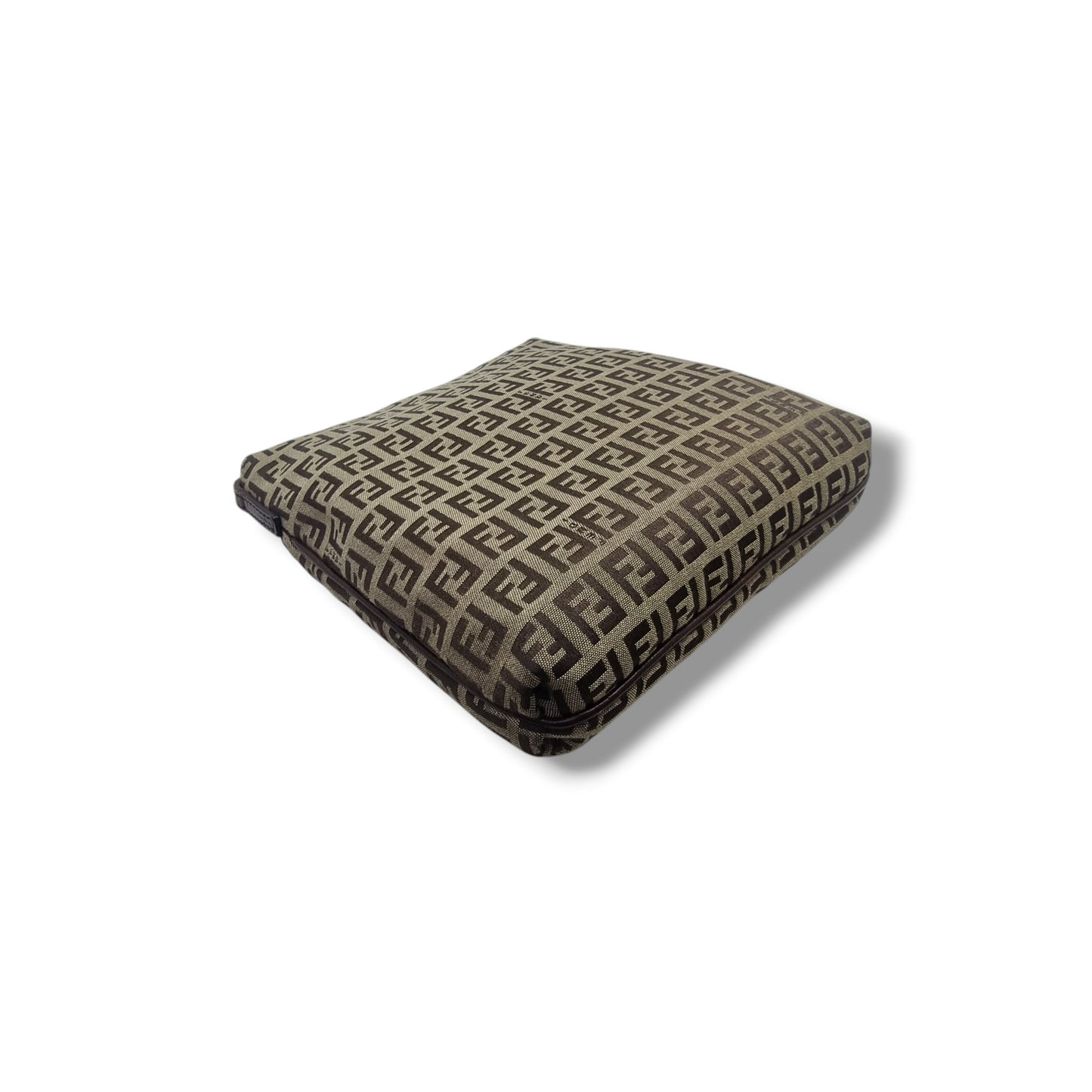 Fendi Zucchino Canvas Crossbody Ghw (Brown)