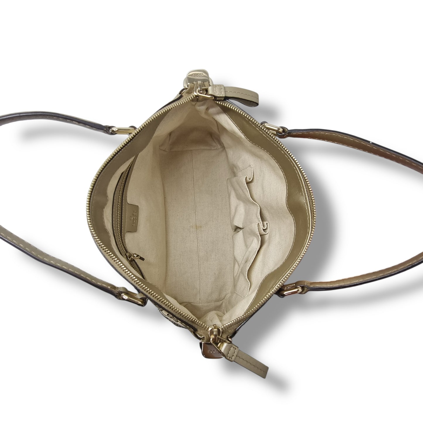 Gucci GG Canvas Mayfair Bow Tote Ghw (Gold/Beige)