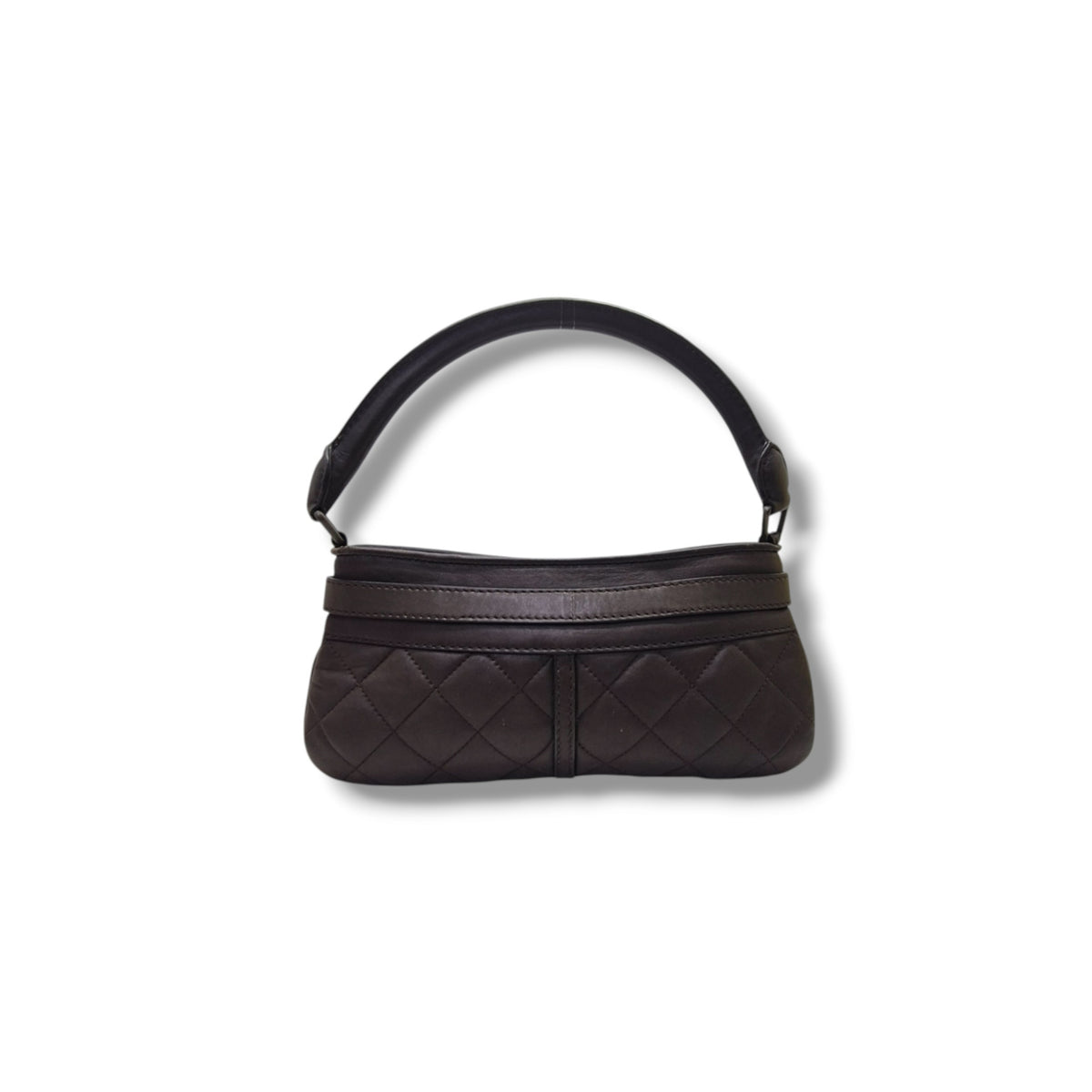 Burberry Trench Quilted Leather Enmore Shoulder Bag Bronze Hw (Brown)