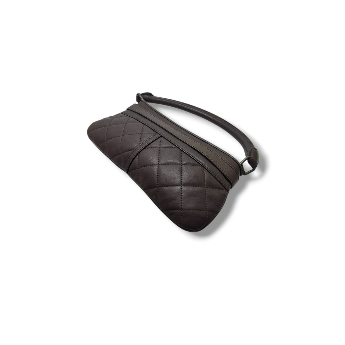 Burberry Trench Quilted Leather Enmore Shoulder Bag Bronze Hw (Brown)