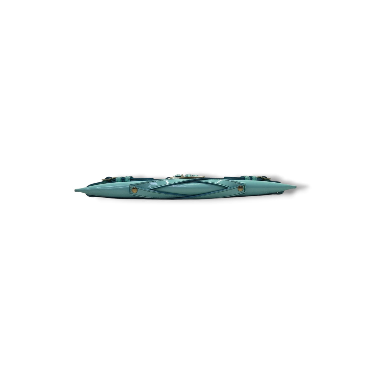 Burberry Prorsum Parmoor Bridle Clutch Patent Leather Ghw (Baby Blue)