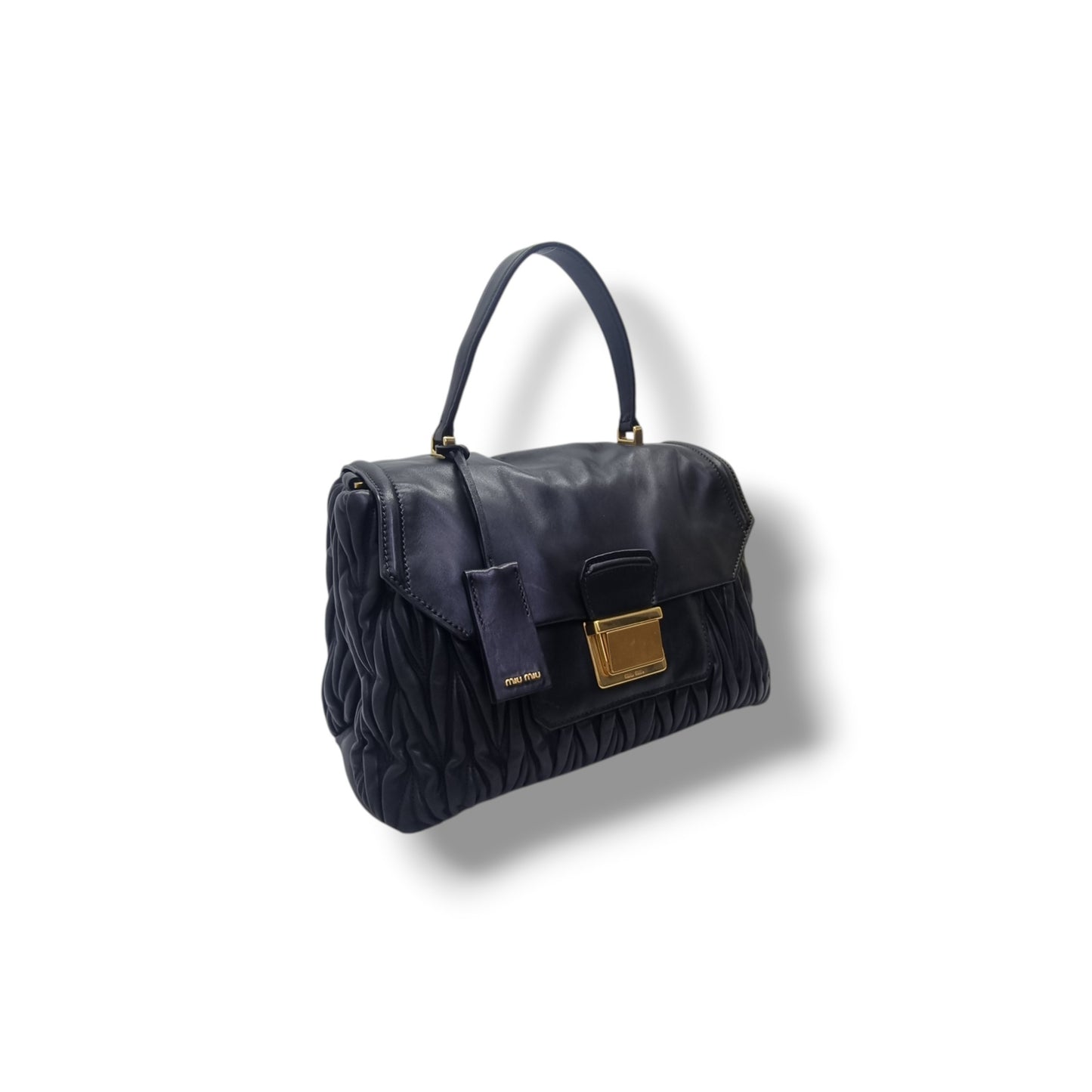 Miu Miu Matelasse Leather Tote Bag Ghw (Black)