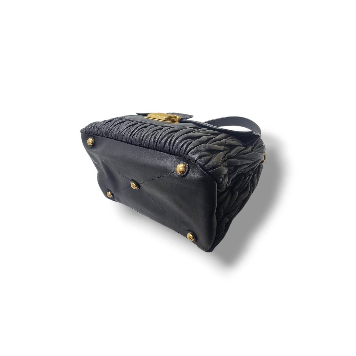 Miu Miu Matelasse Leather Tote Bag Ghw (Black)