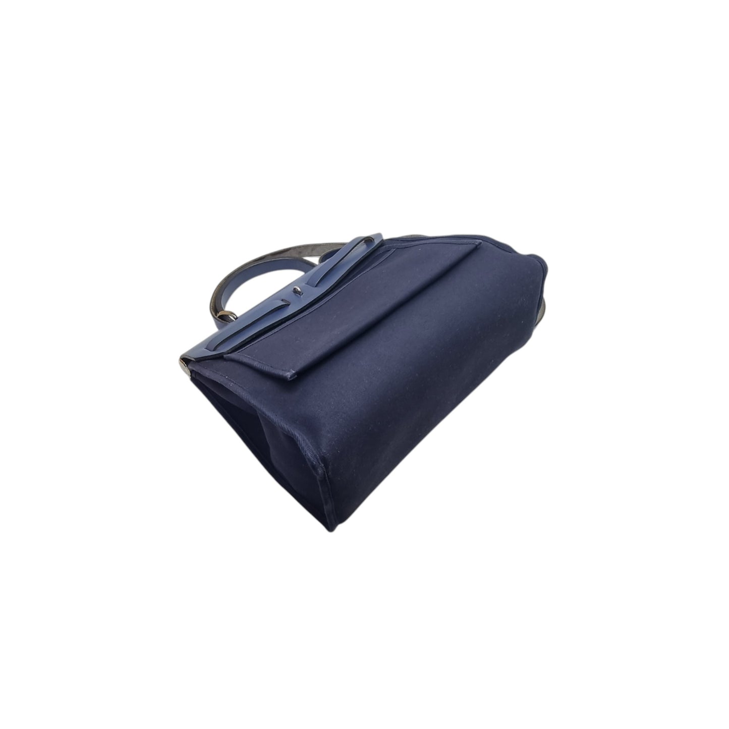 Hermes Herbag Pm 31 (2 in 1) Palladium Plated Hw (Dark Blue/Beige)