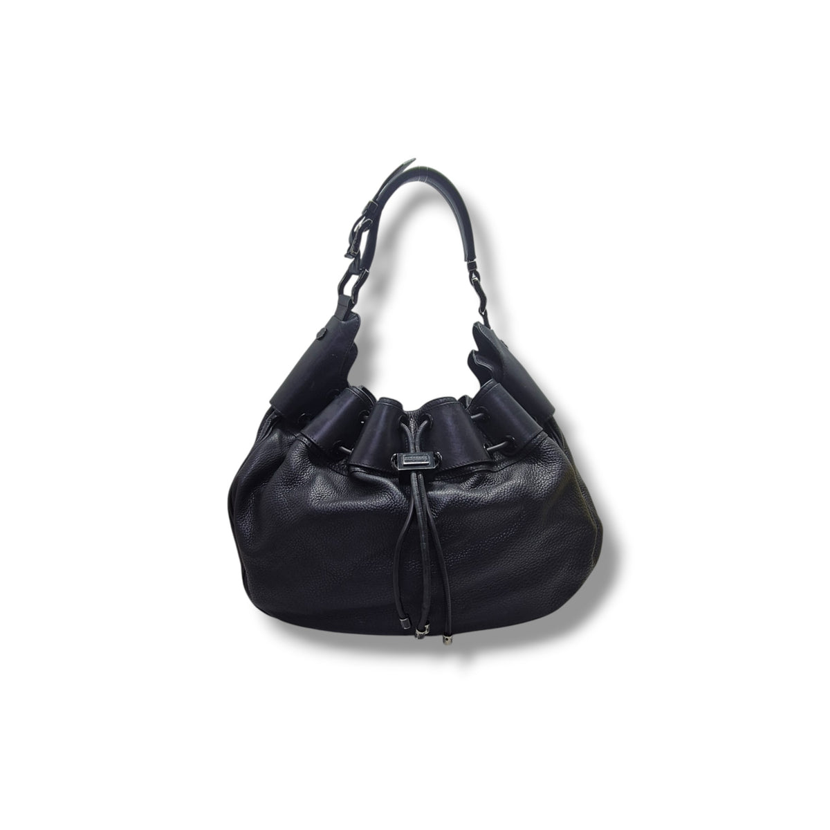 Burberry Prorsum Large Warrior Leather Hobo Bag (Black)