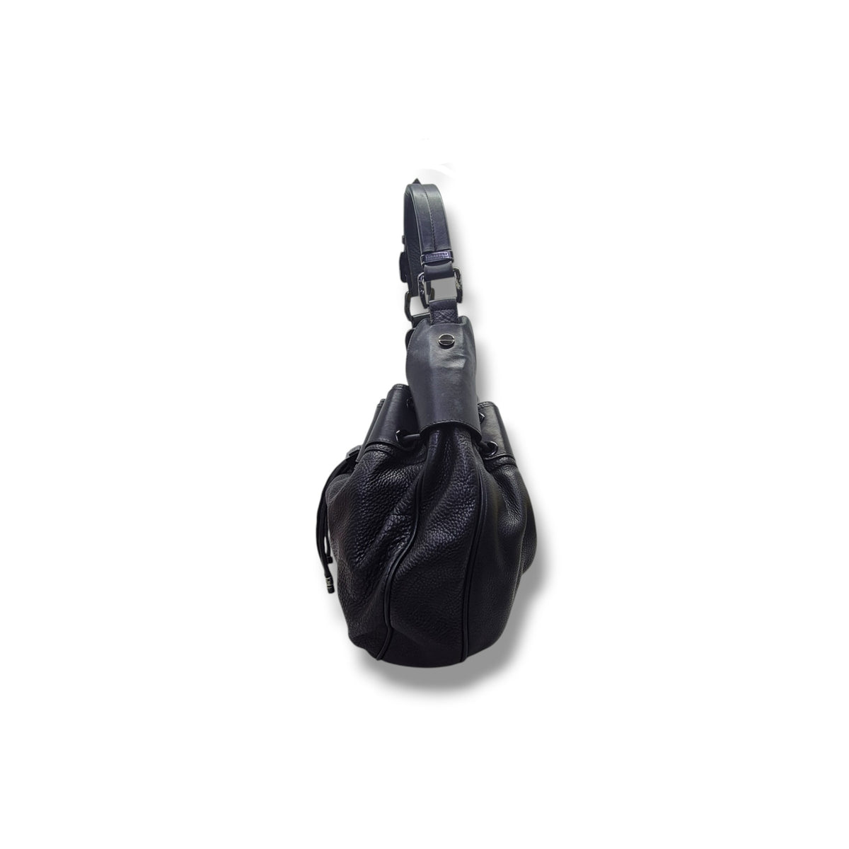 Burberry Prorsum Large Warrior Leather Hobo Bag (Black)