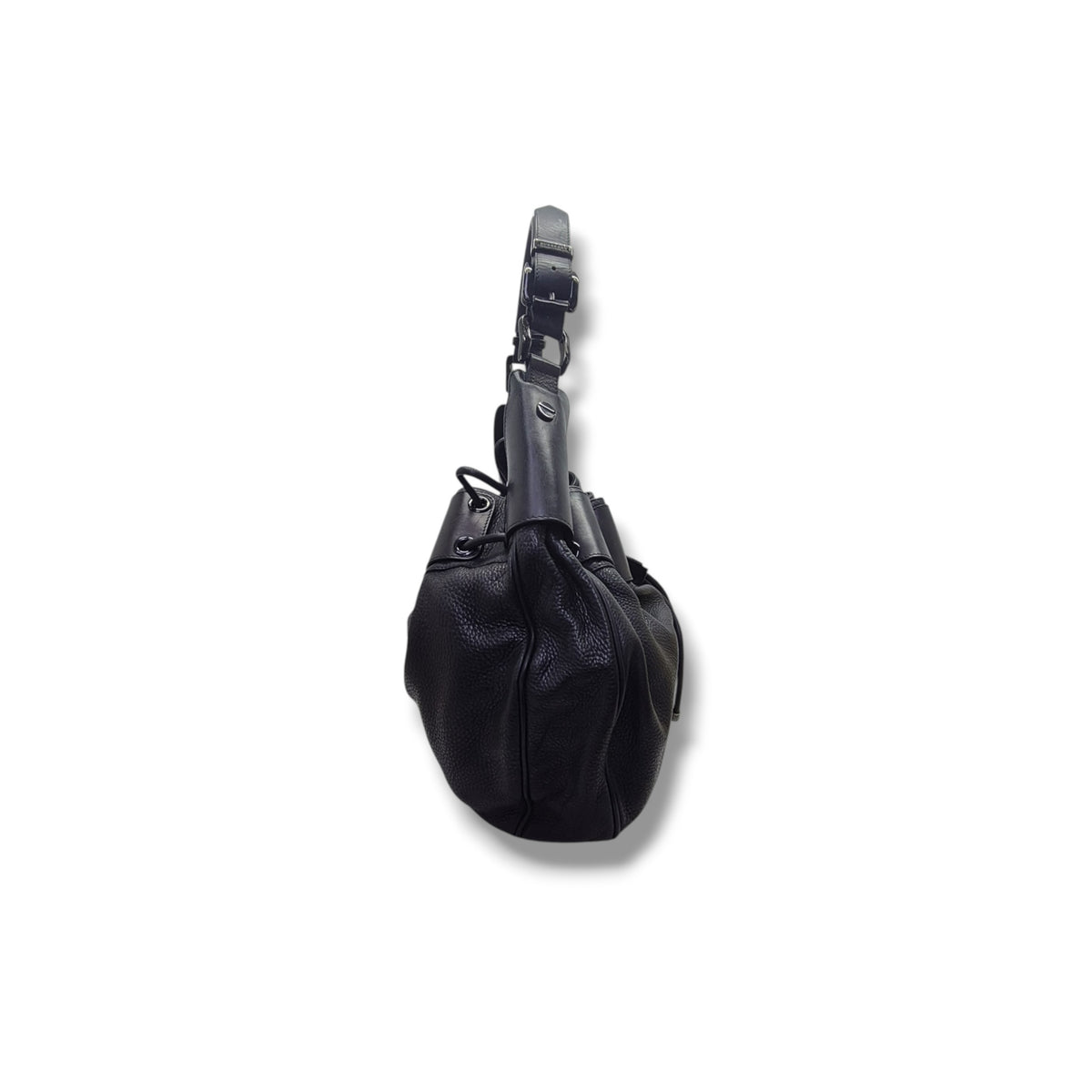 Burberry Prorsum Large Warrior Leather Hobo Bag (Black)